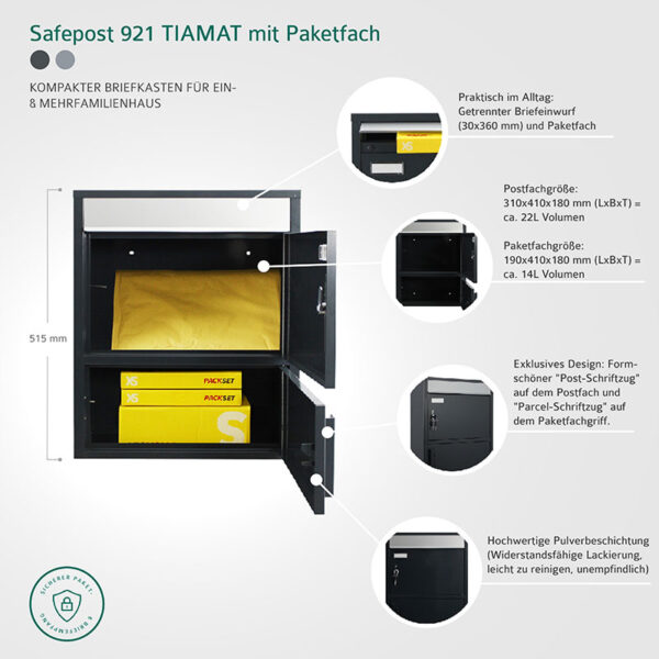 Safepost 921 TIAMAT Paketbriefkasten – Bild 11