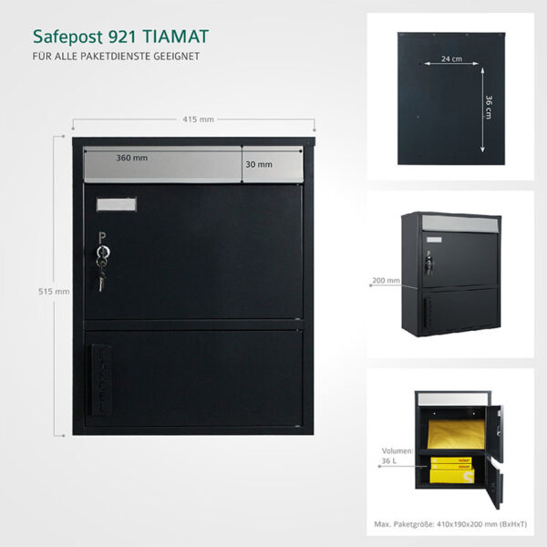 Safepost 921 TIAMAT Paketbriefkasten – Bild 10