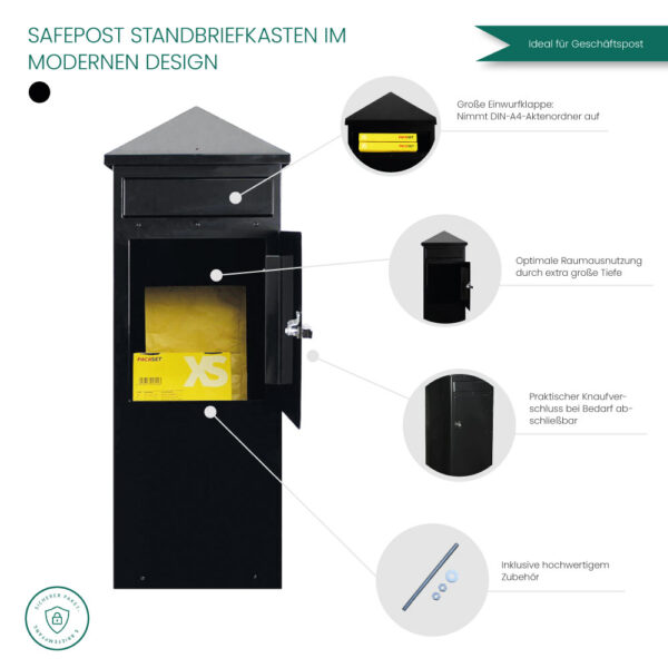 Safepost 110 Standbriefkasten – Bild 5