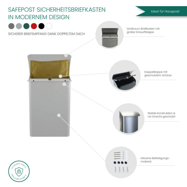 Safepost 14 Sicherheitsbriefkasten – Bild 6