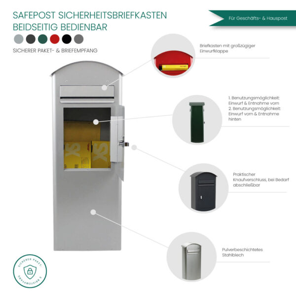 Safepost 70-5 Combi Standbriefkasten – Bild 8