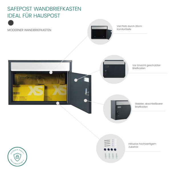 Safepost 910 Wandbriefkasten – Bild 6