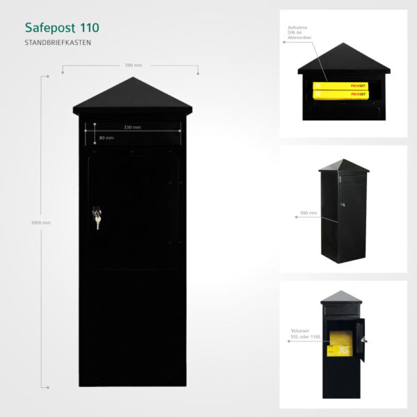 Safepost 110 Standbriefkasten – Bild 6