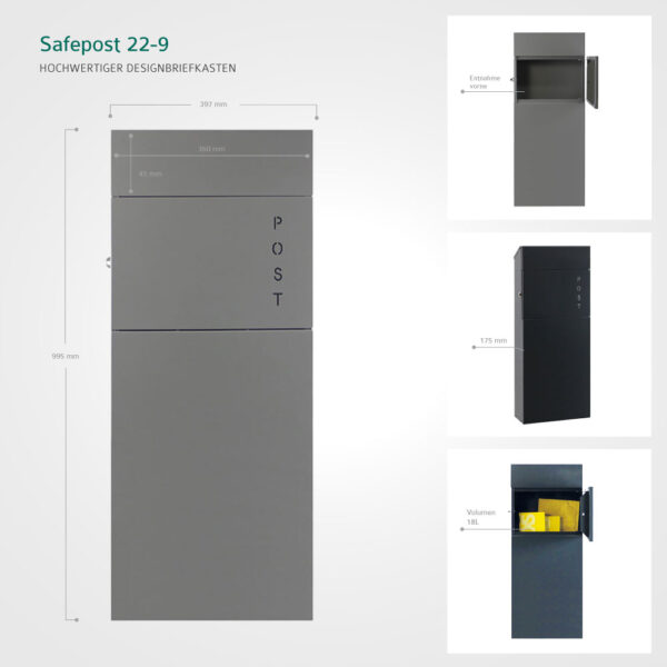 Safepost 22-9 Standbriefkasten – Bild 6