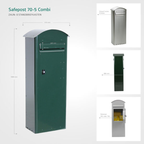Safepost 70-5 Combi Standbriefkasten – Bild 9