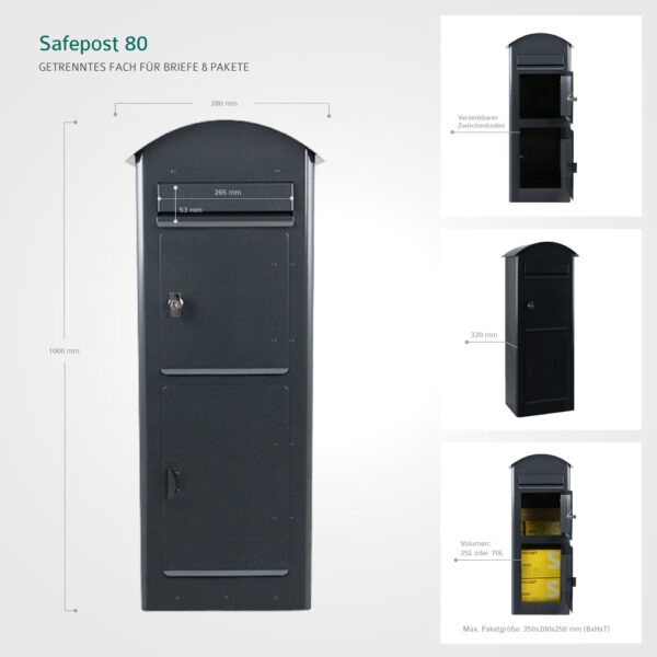 Safepost 80 Paketbriefkasten – Bild 6