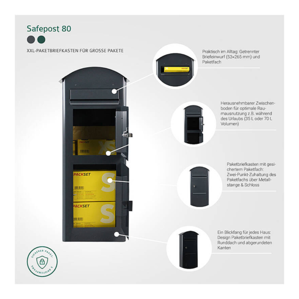 Safepost 80 Paketbriefkasten – Bild 5