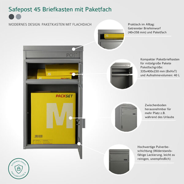 Safepost 45 Paketbriefkasten – Bild 3
