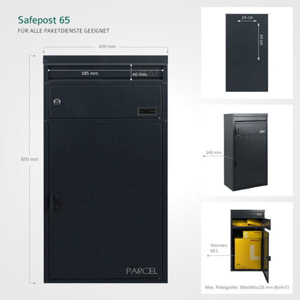 Safepost 65 Paketbriefkasten – Bild 10