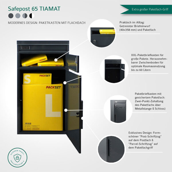 Safepost 65 TIAMAT Paketbriefkasten – Bild 3