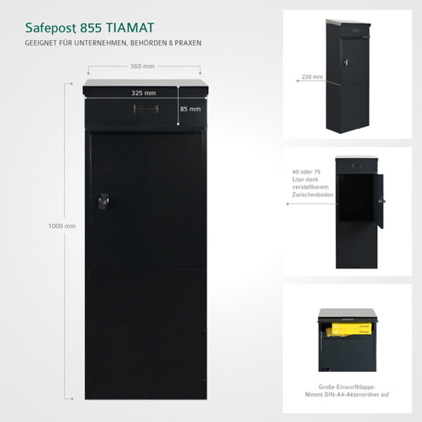 Safepost 855 TIAMAT Standbriefkasten – Bild 7