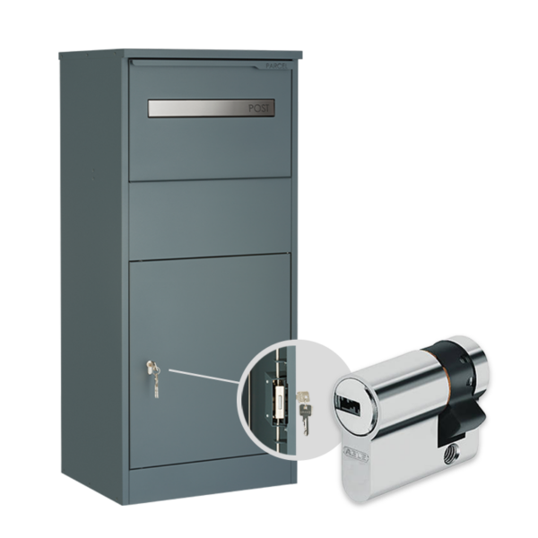 Safepost PK9003PZ XXL Paket-Briefkasten mit Halbzylinder