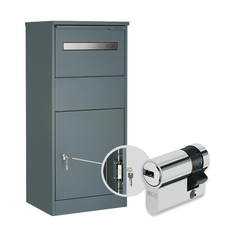 Safepost PK9003PZ XXL Paket-Briefkasten mit Halbzylinder