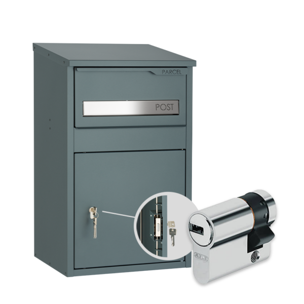 Safepost PK9005PZ Paket-Briefkasten mit Halbzylinder