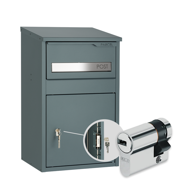 Safepost PK9005PZ Paket-Briefkasten mit Halbzylinder
