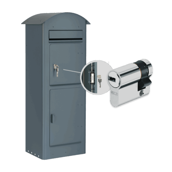 Safepost 80PZ Paketbox mit Profilzylinder